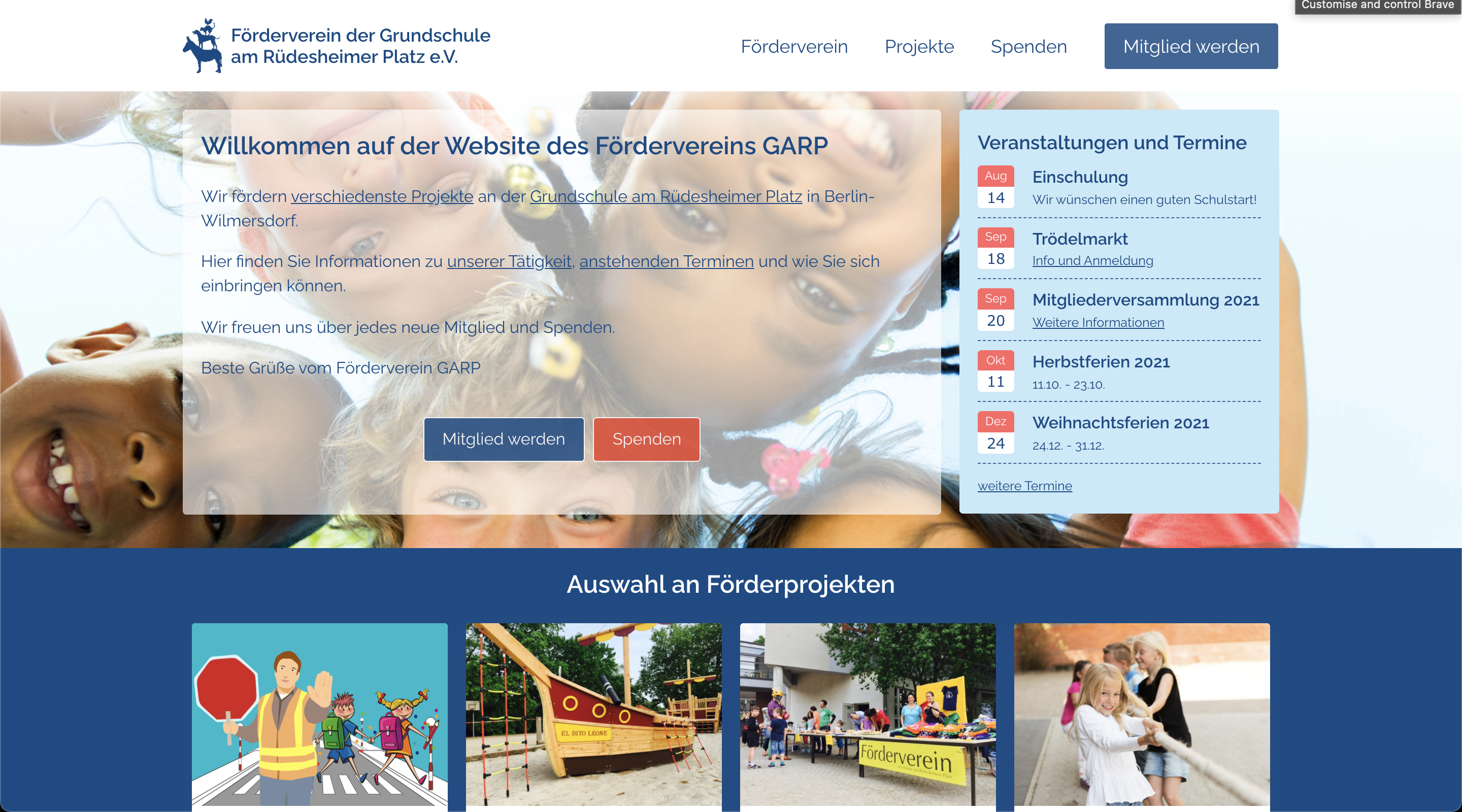 Website Förderverein GARP