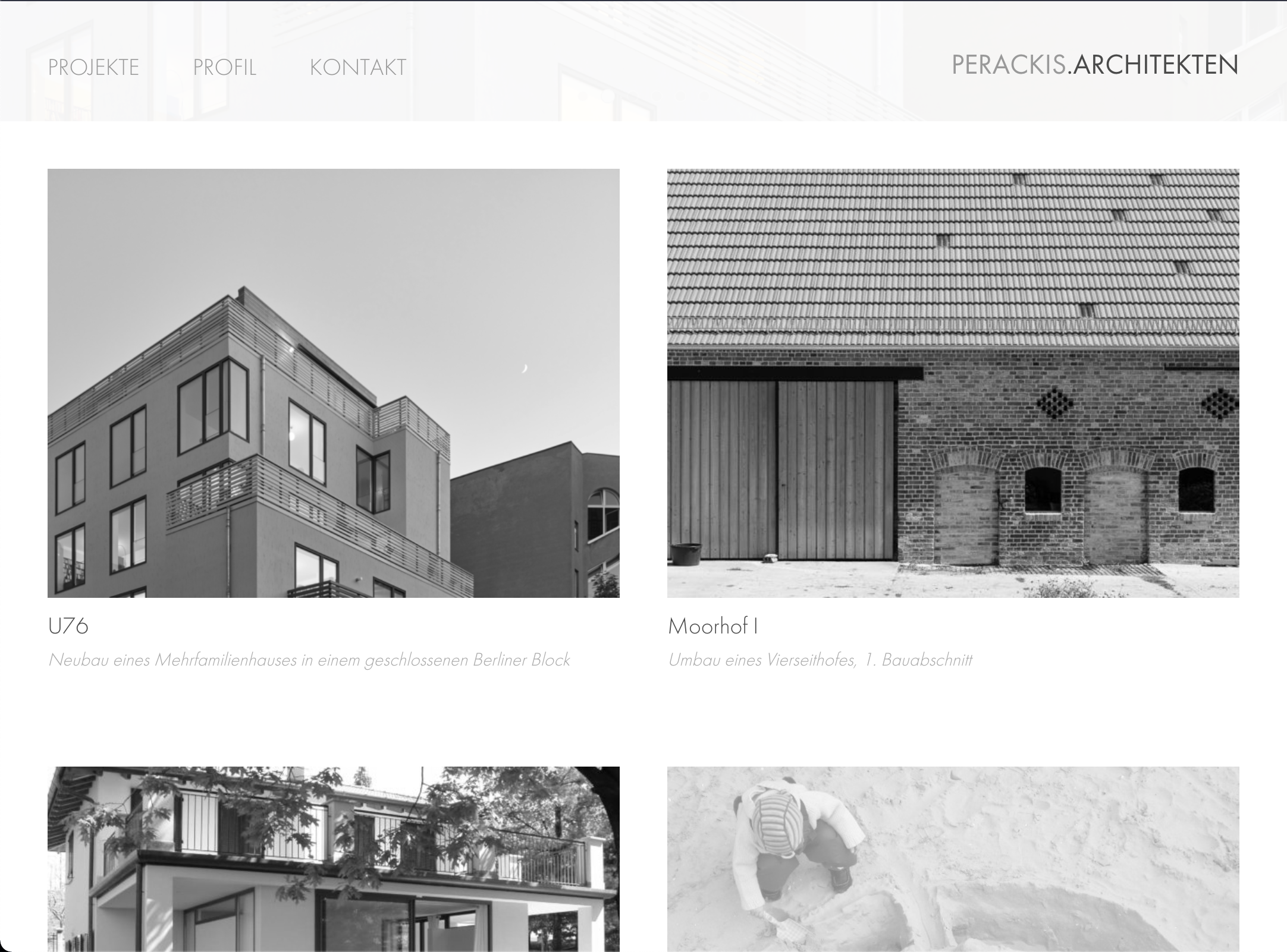 Perackis Architekten Website